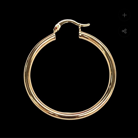 18K Gold Filled Hoop Earrings 1 pair - Picture 5 of 11